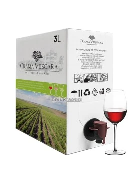 Crama Viisoara Merlot vin demidulce Bag in Box 3L