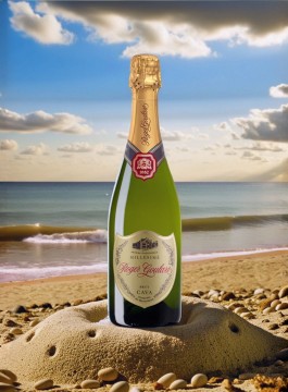 Roger Goulart Cava Brut Millésimé 0.75L sticla pe plaja